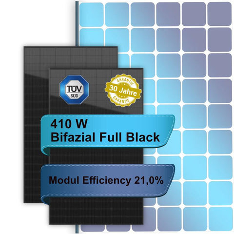 410 Watt Full Black Glas/Glas bifazial - Simply Trade GmbH